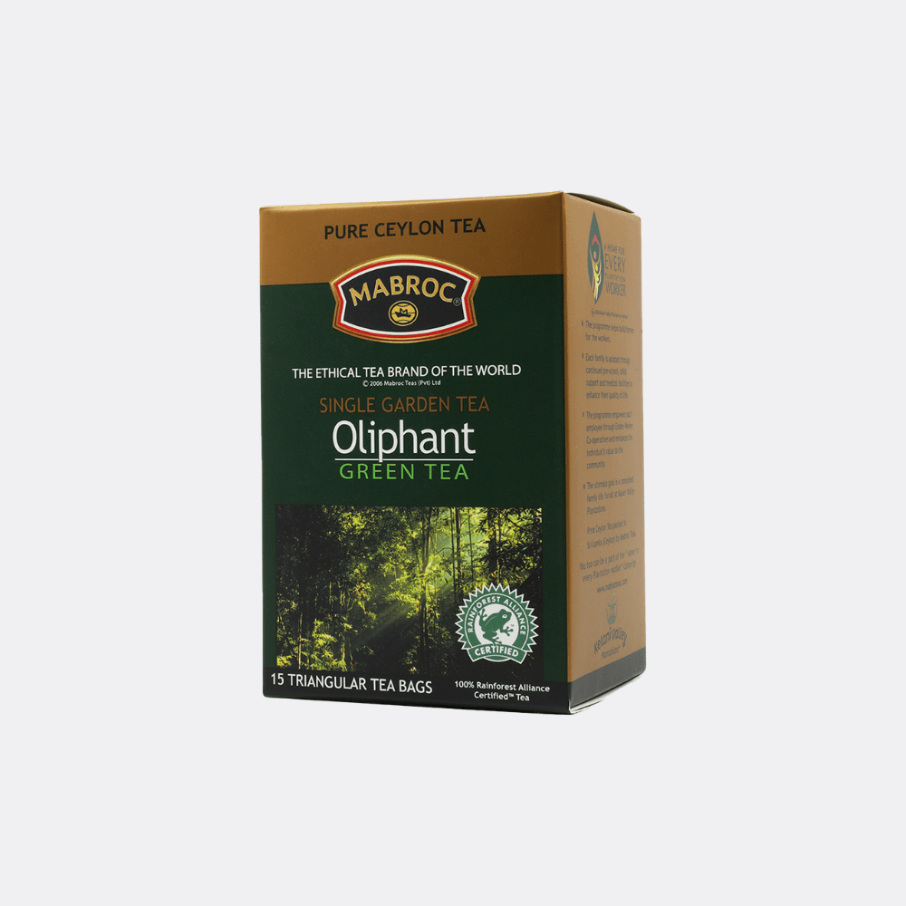 Mabroc Oliphant Green Tea Single Garden Tea 15 Triangular Tea Bags